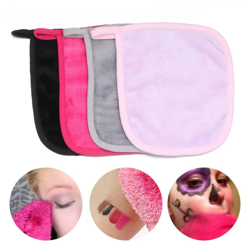 Home Textiles Face Towel - 1-3 ชิ้นแต่งหน้า Remover แต่งหน้ากําจัดผ้าขนหนูผ้าไมโครไฟเบอร์แผ่นทําความสะอาดใบหน้าผ้าเช็ดทําความสะอาด Skin Care
