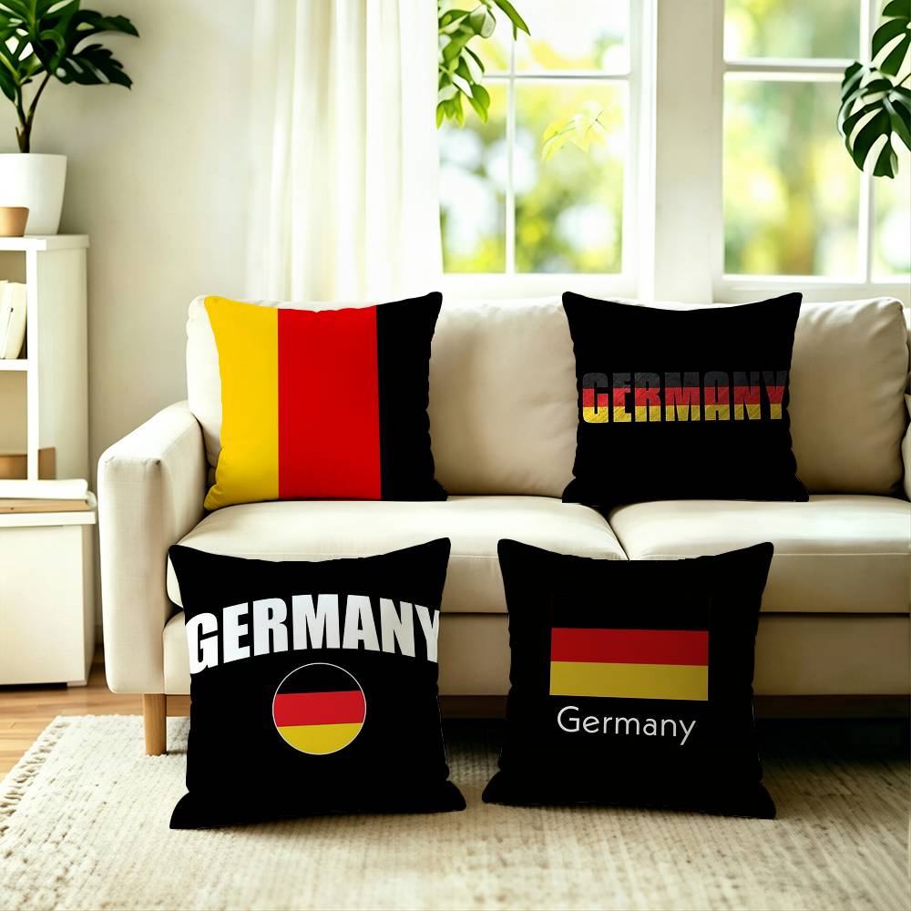 Home Textiles Germany - ปลอกหมอนลายธงเยอรมนี แพนเซอร์ ปลอกหมอนอิงโซฟาสองด้าน ปลอกหมอนข้างเตียงนอน