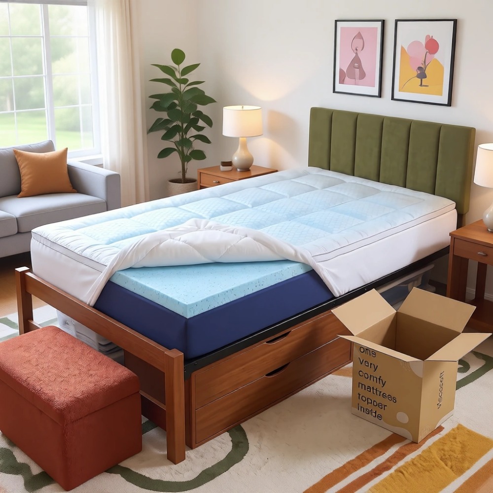 Memory Foam Topper - ท็อปเปอร์ที่นอนเมมโมรี่โฟมขนาด 4 นิ้ว รุ่น Twin XL