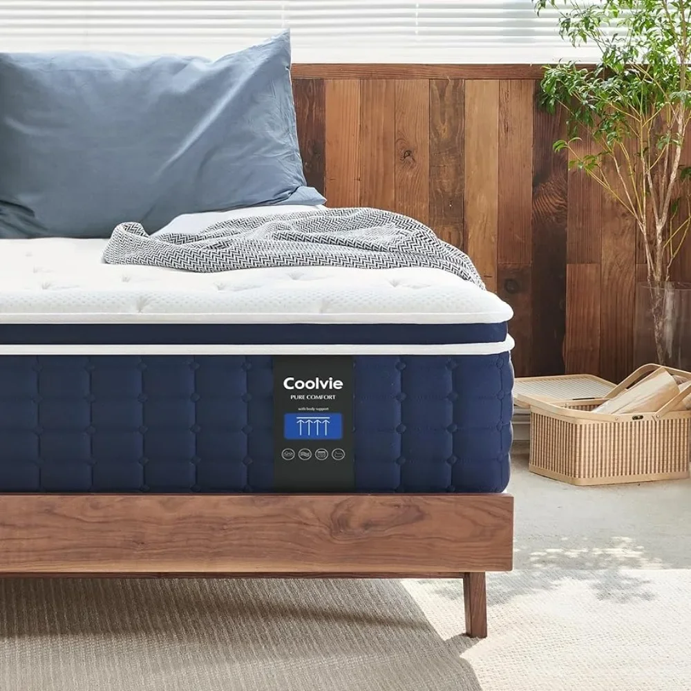 Memory Foam Topper - ที่นอนเตียง การก่อสร้างแบบไฮบริด พ็อกเก็ตสปริงส่วนบุคคลพร้อมเมมโมรี่โฟม ที่นอนเมมโมรี่ ท็อปเปอร์ ที่นอนขนาดเต็ม