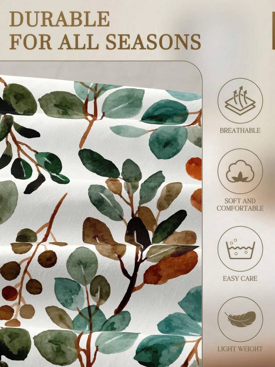 ผ้าปูที่นอนลายใบไม้ พิมพ์ลายดอ - Fitted Sheet Deep บทวิจารณ์และราคา