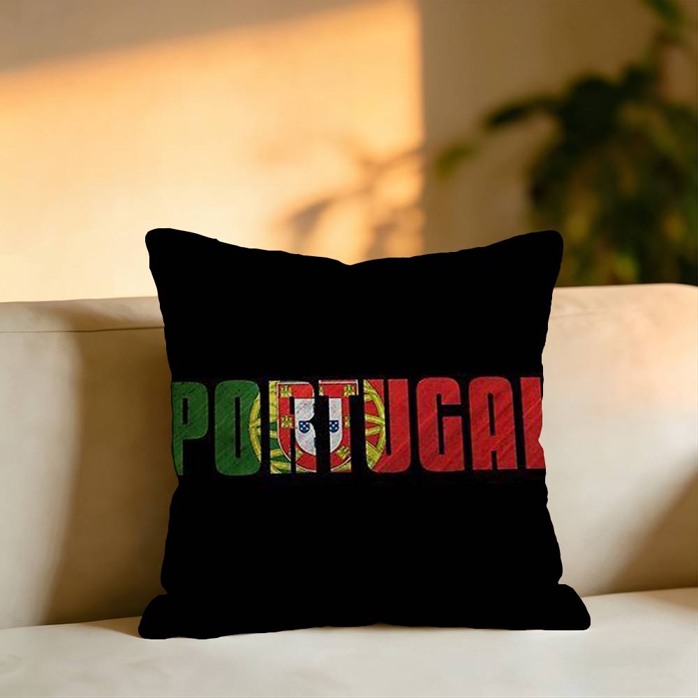 ปลอกหมอนพิมพ์ลายสองด้านรูปธงชา - Home Textiles Portugal บทวิจารณ์และราคา