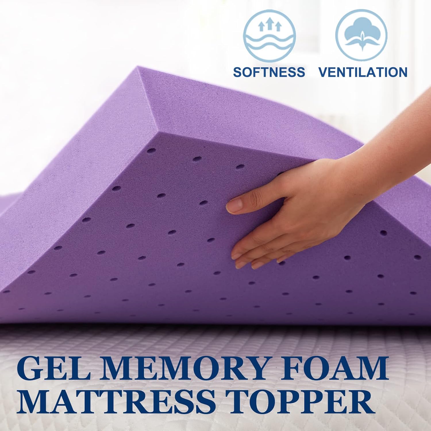 ที่นอนเจลเมมโมรี่โฟมแบบหนา 2 น - Memory Foam Topper บทวิจารณ์และราคา