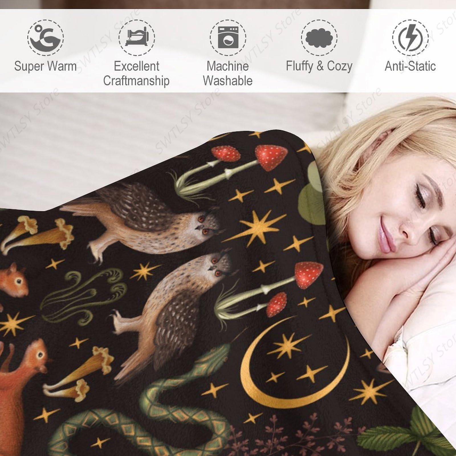 ผ้าห่มลายป่าชนบท ลายเทพนิยาย ป - Home Landing Textiles บทวิจารณ์และราคา