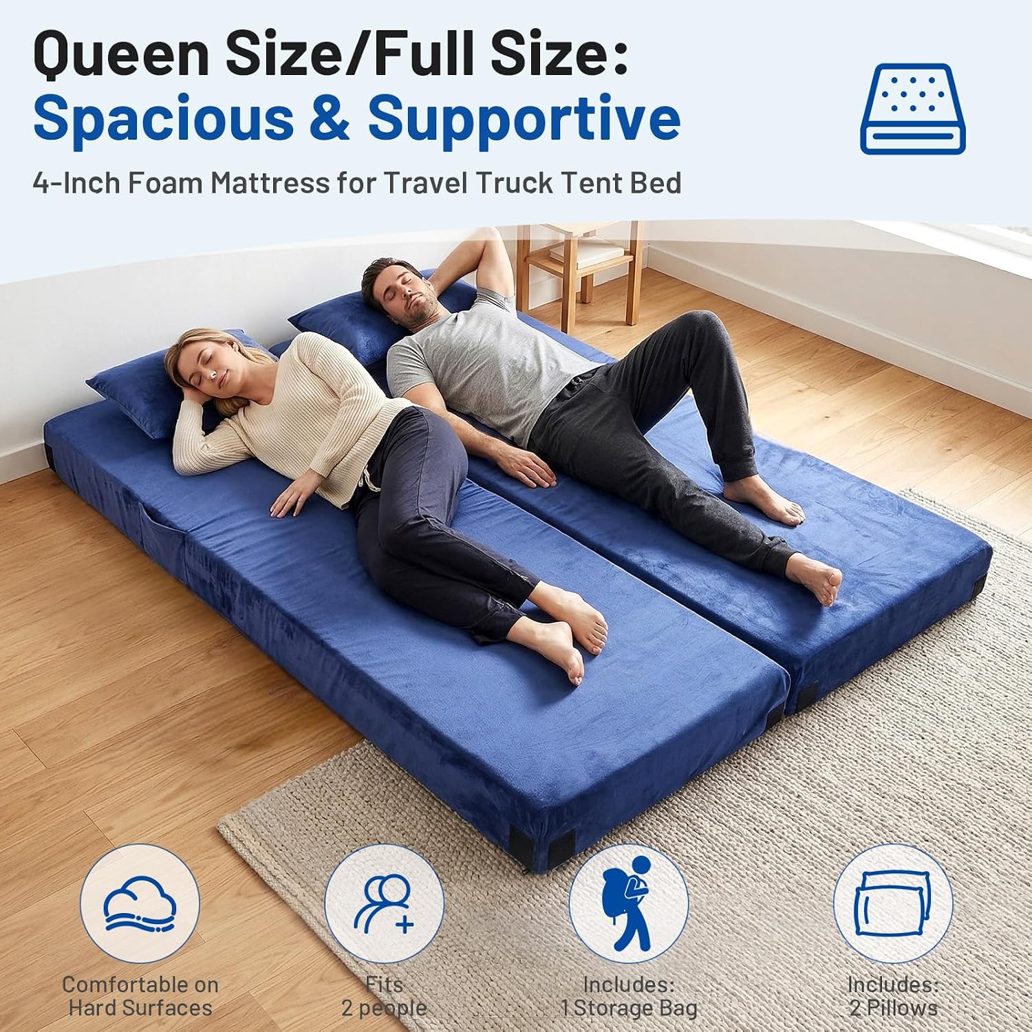 แผ่นรองนอนเมมโมรี่โฟมสำหรับแคม - Memory Foam Topper บทวิจารณ์และราคา
