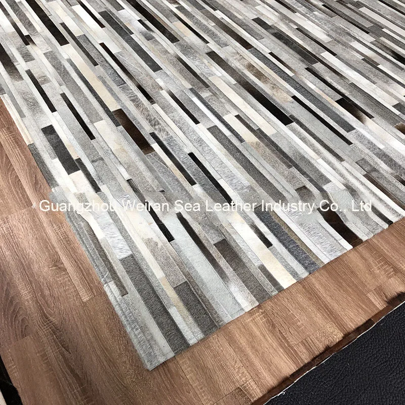 พรมสีเทาเย็บปะติดปะต่อหนังวัวธ - Home Textiles Importers In Usa บทวิจารณ์และราคา