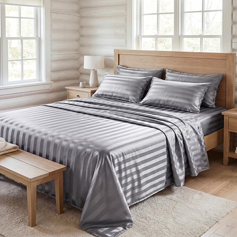 ชุดผ้าปูที่นอนลายทางผ้าซาตินกั - Fitted Sheet Deep บทวิจารณ์และราคา
