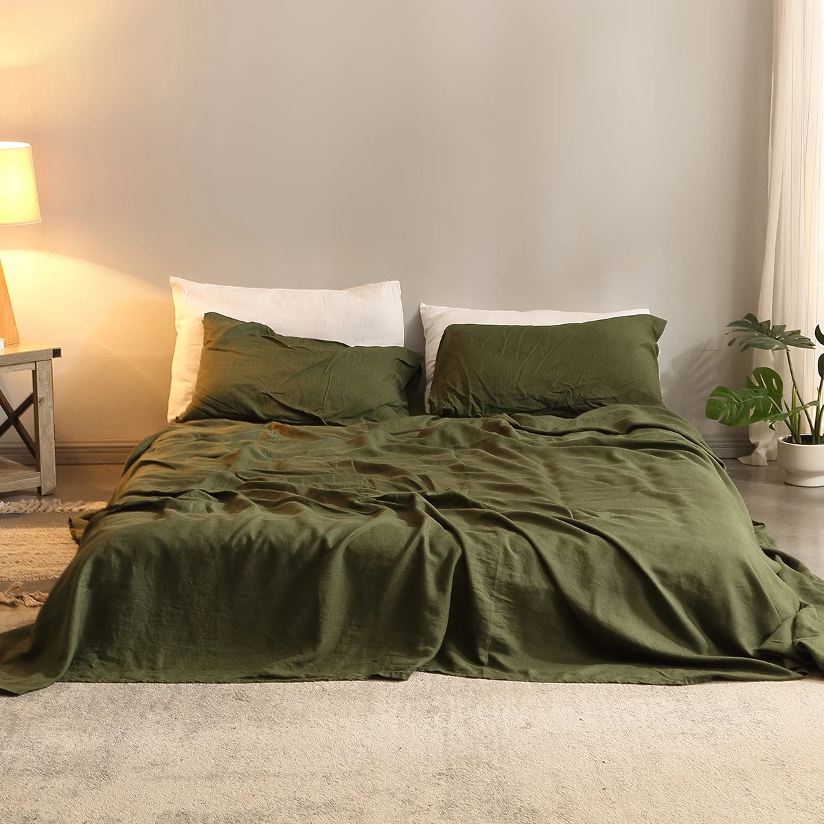 ชุดเครื่องนอนชุดเครื่องนอน4ชิ้ - Fitted Sheet Deep บทวิจารณ์และราคา